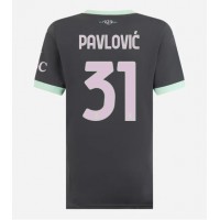 Fotballdrakt Dame AC Milan Strahinja Pavlovic #31 Tredjedrakt 2024-25 Kortermet